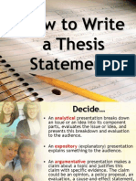 How To Write A Thesis Statement?