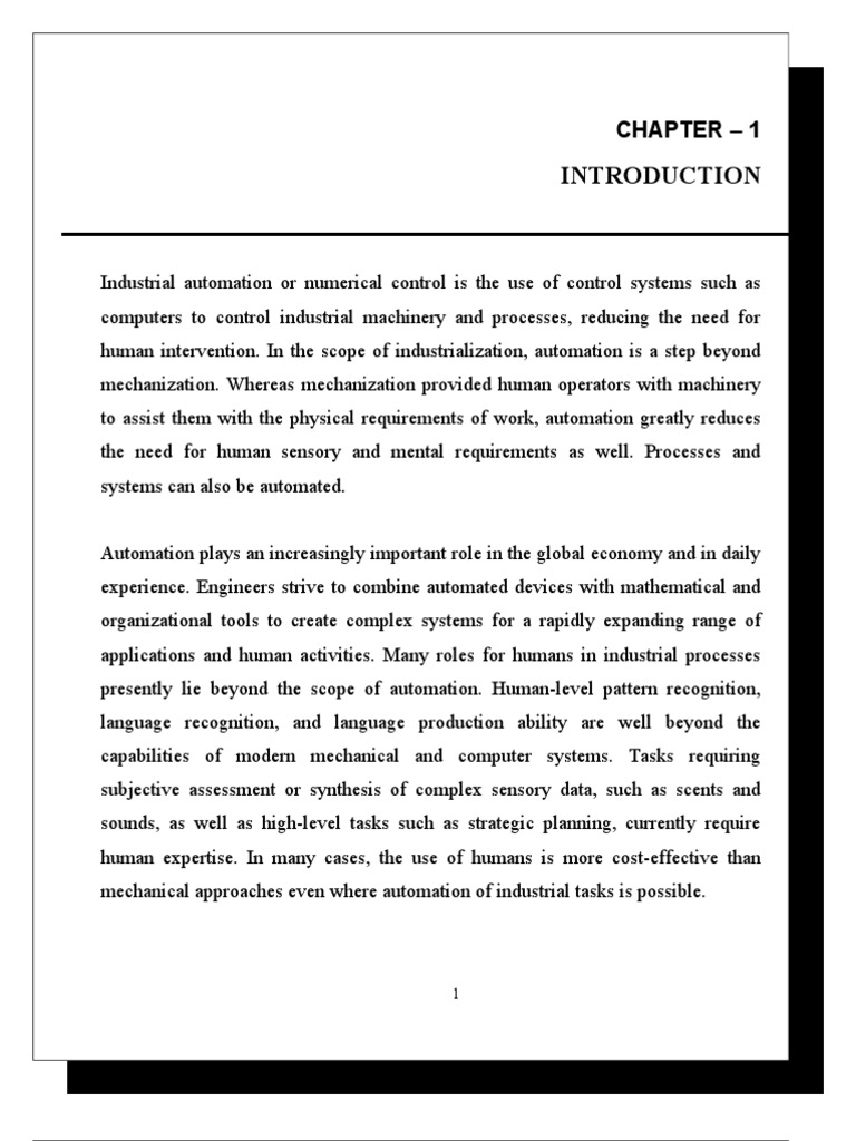 Project Report On Industrial Automation | PDF | Programmable Logic ...