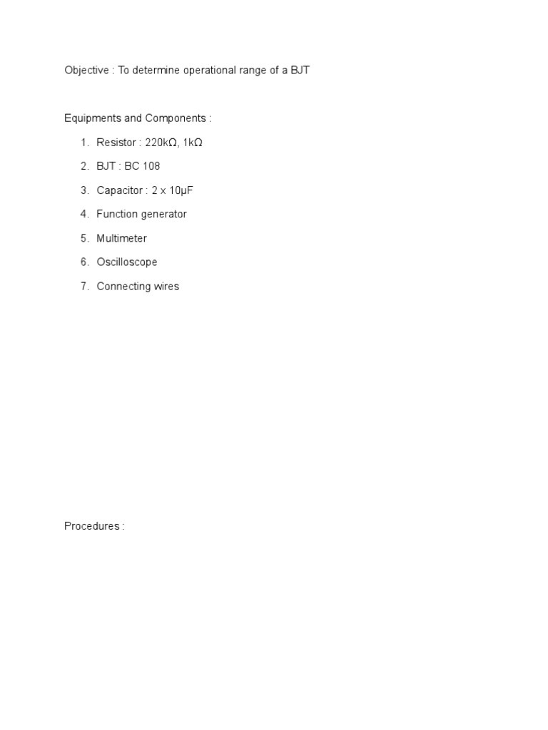 Lab Report BJT PDF Bipolar Junction Transistor Transistor