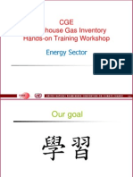 CGE Greenhouse Gas Inventory Hands-On Training Workshop: Energy Sector