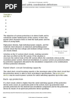 System Protection and Safety Coordination Definitions