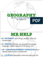 Geography and MR HELP