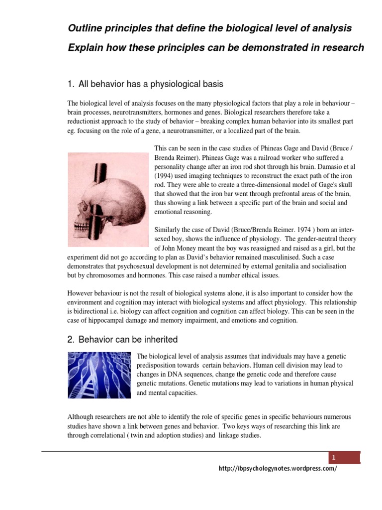 Biological Analysis of Behavior Principles | PDF | Natural Selection ...
