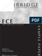 Cambridge - FCE Reading Sample Paper