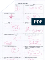 Final Review Answer Sheet