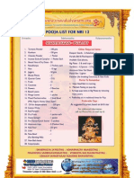 Shanthi Homam Puja List For Nri