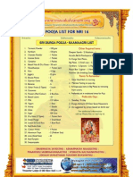 Durga Puja List For Nri