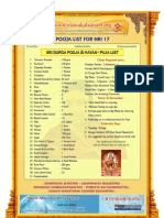 Durga Puja and Homam Puja List For Nri