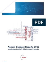 Annual Incident Reports 2012