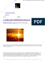 A VIDA DO APÓSTOLO PAULO - Portal Da Teologia PDF