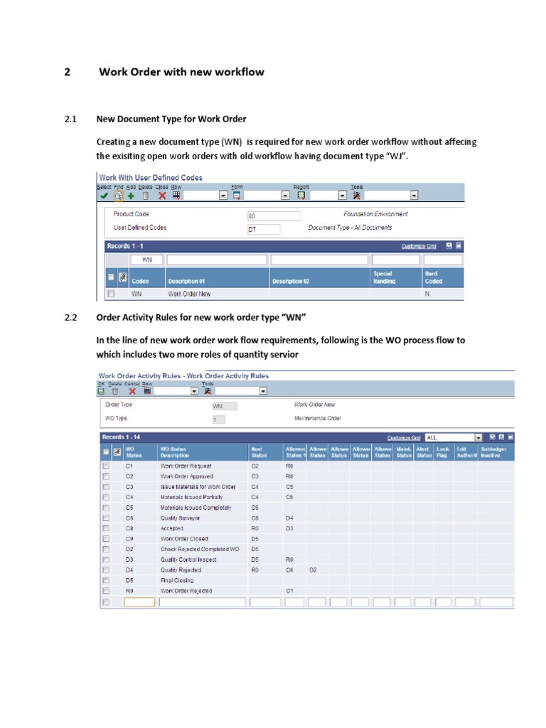 2 Work Order With New Workflow | PDF