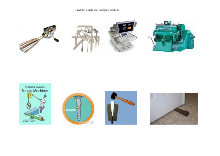 Find The Simple and Complex Machine | PDF