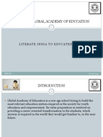 Project-Global Academy of Education: Literate India To Educated India