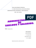 Administracion de Sueldos y Salarios (Trabajo)