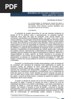 Reforma do Estado e Burocracia Uma Questão Atual