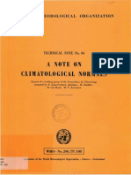 A Note of Clyimalogical Normals - WMO-208