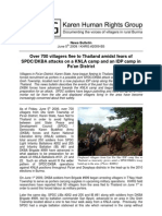Over 700 Villagers Flee To Thailand by KHRG