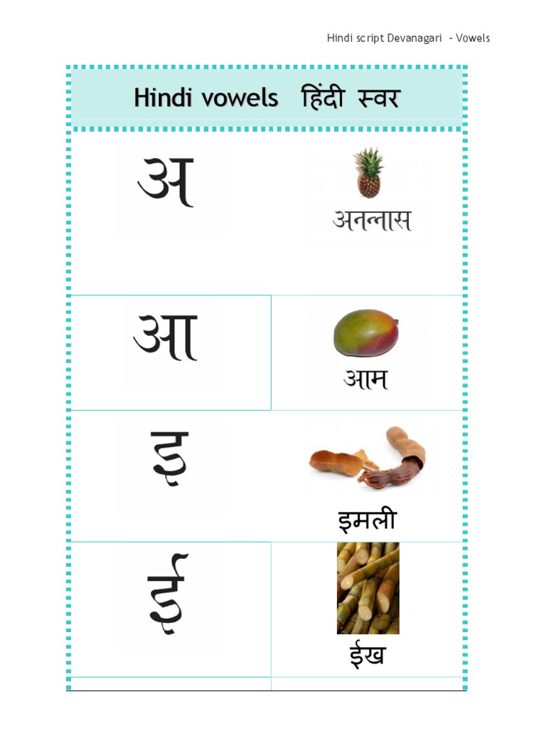 hindi-vowels