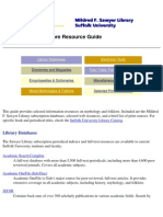 Mythology and Folklore Resource Guide: Library Databases Electronic Texts
