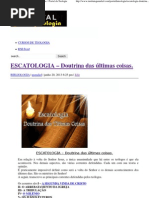 ESCATOLOGIA - Doutrina Das Últimas Coisas PDF