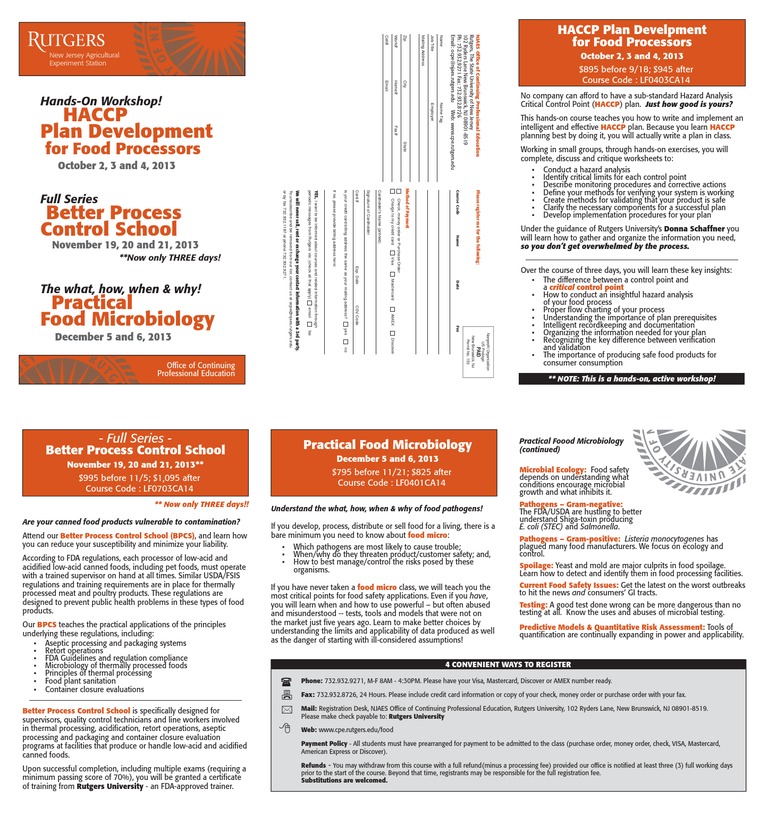 Hazard Analysis & Critical Control Points (HACCP) Training, Better