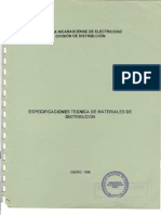 Especificaciones Tecnicas de Materiales de Distribucion