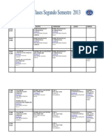 Horario Primer Año Segundo Semestre