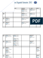 Horario Tercer Año Segundo Semestre