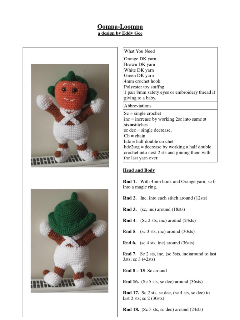 Oompa Loompa | Crochet | Yarn