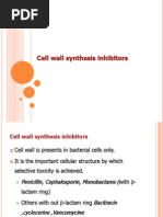 Cell Wall Synthesis Inhibitors