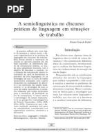 A semiolinguística no discurso