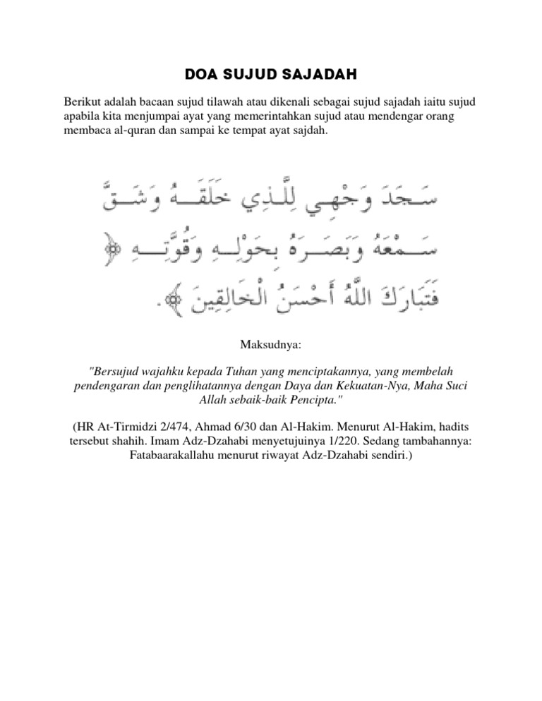 Doa Sujud Sajadah Pdf