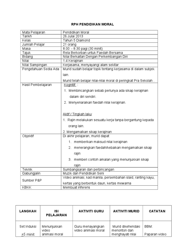 Rph Moral Tahun 5 Pdf