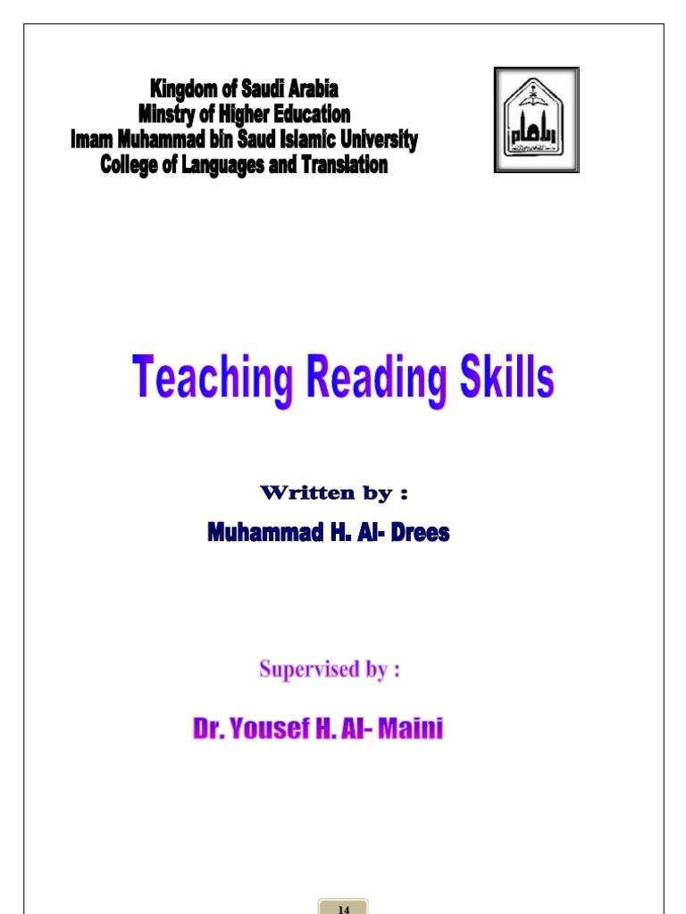 Teaching Reading Skills Pdf Reading Process Reading Comprehension