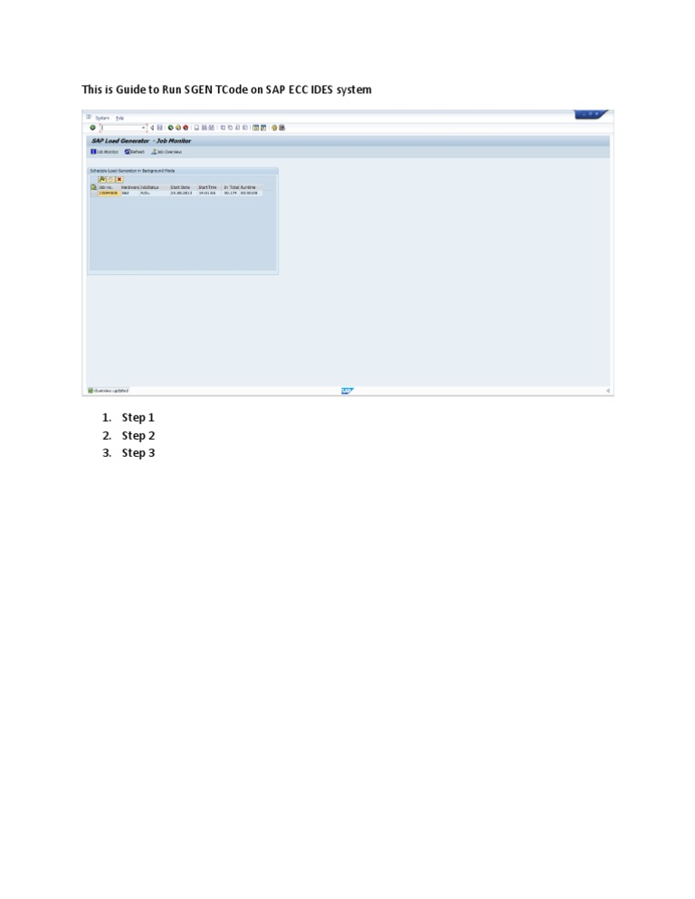 Running SGEN TCode in SAP ECC | PDF | Computers