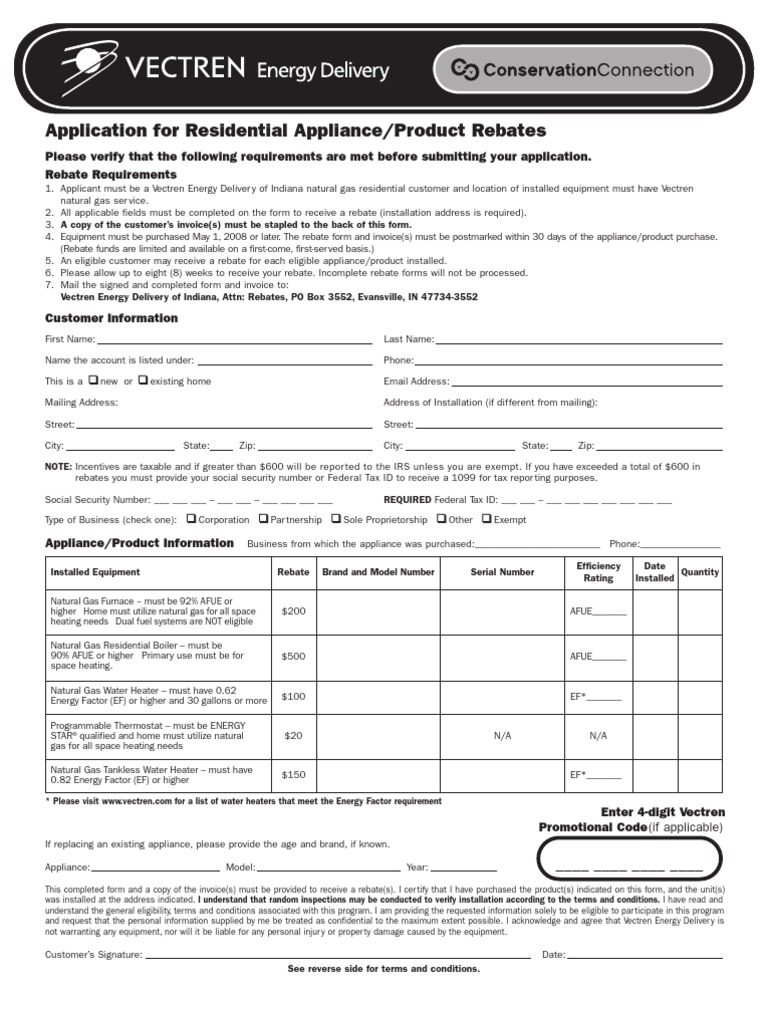 Pge Furnace Rebate Form