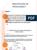 Aadministración de operaciones I