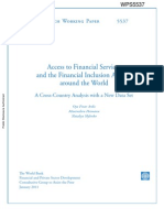 CGAP Access to Financial Services and the Financial Inclusion Agenda Around the World Jan 2011