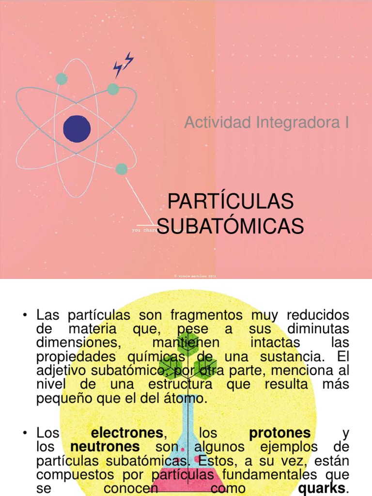 PARTÍCULAS SUBATÓMICAS