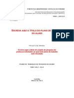 Screva Aqui O Título DO Plano DE Trabalho DO Aluno