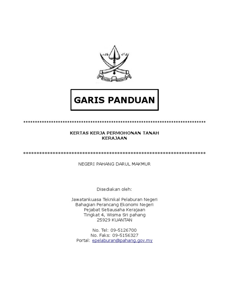 Panduan Mendapatkan Tanah Kerajaan Pdf