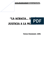 Teresa Claramunt - La Acracia, Hara Justicia a La Mujer