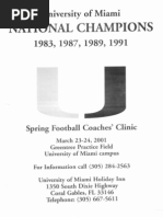 2001 Univ. of Miami Clinic