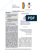 Boletín Communis Opinio - Año 1, No. 12, Marzo 2009.