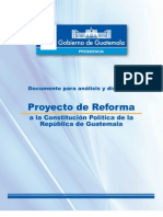 Proyecto de Reformas a la Constitución de Guatemala, Otto Pérez