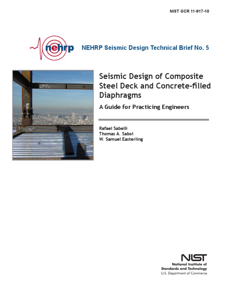 Seismic Design of Composite Steel Deck Diaphragms NEHRP PDF Truss Framing (Construction)