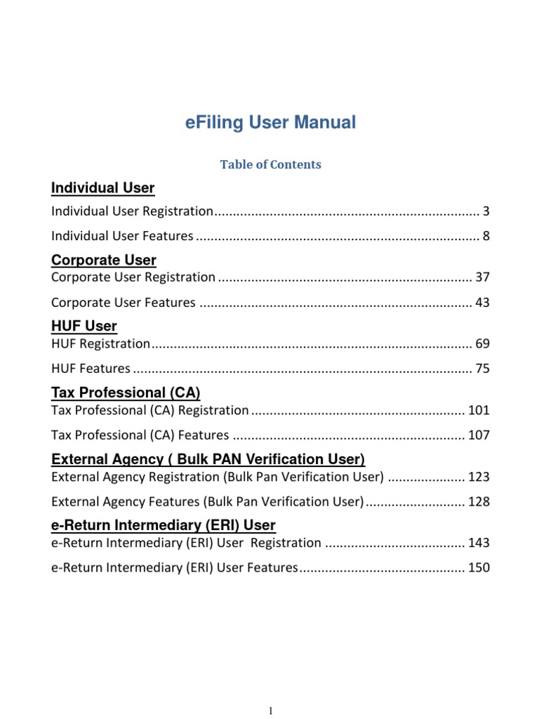 eFiling User Manual Guide | PDF | Password | Email