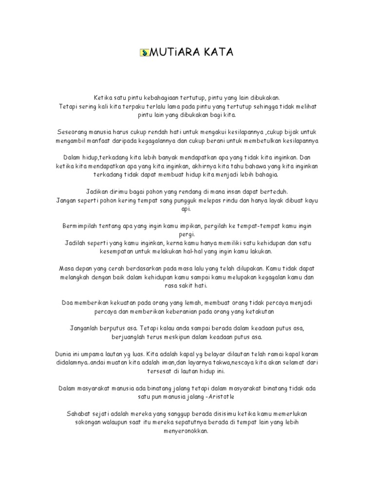 Mutiara Kata Pdf