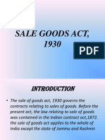 Sale Goods Act, 1930