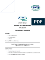 Jetset Level 4 Reading Sample (Jet Version)